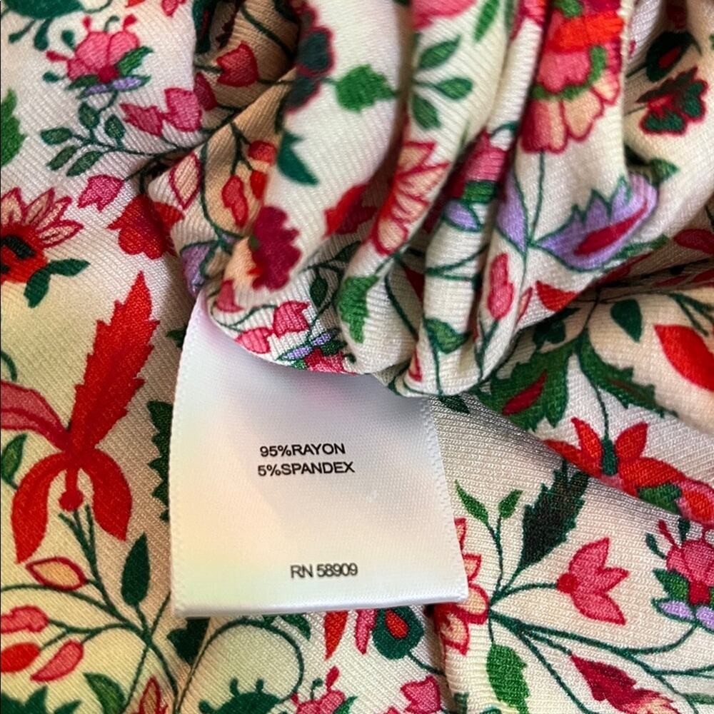 Gibson & Latimer Khaki Multicolor Floral Blouse Size XXL - Picture 5 of 5